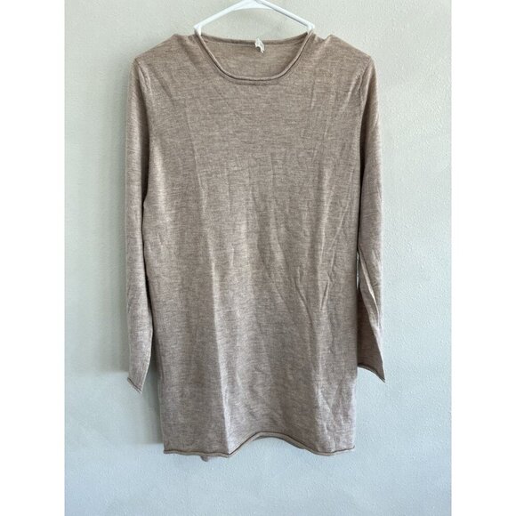 MaxMara Max Mara Women’s Sweater Large L Beige Thin Long Sleeve Knit Crewneck - Picture 1 of 6